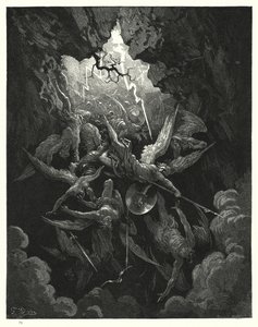 Illustrazione di Gustave Doré per Il Paradiso Perduto di Milton, Libro VI, versi 874, 875 da Gustave Dore